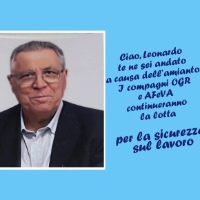 Leonardo Palmese ex-operaio OGR: deceduto per Mesotelioma il 25 novembre 2023. Il ricordo dei familiari.