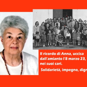 Non solo “vittime” dell’amianto: la storia solidale di Anna Colombari Bertacchini uccisa dal Mesotelioma nel ricordo dei familiari.